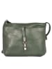Florence Bags Skórzana torebka "New Sport" w kolorze zielonym - 20 x 18 x 5 cm