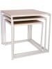 THE HOME DECO FACTORY 3-delige set: bijzettafels wit/naturel