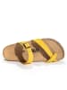 Sunbay Leder-Zehentrenner "Tulipe" in Gelb