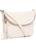 Anna Morellini Leder-Umhängetasche in Beige - (B)22 x (H)18 x (T)2 cm
