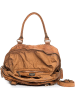Anna Morellini Leren handtas lichtbruin - (B)32 x (H)33 x (D)15 cm