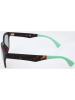 Guess Damskie okulary przeciwsłoneczne w kolorze ciemnobrązowo-turkusowym