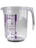 Fackelmann Maatbeker transparant/blauw - 1 l