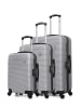 Les P´tites Bombes 3tlg. Hardcase-Trolleyset "Munich" in Silber