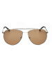 Lacoste Unisex-Sonnenbrille in Silber/ Braun