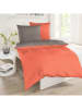 Schiesser Renforcé beddengoedset "Doubleface" oranje/grijs