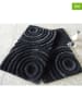 Colorful Cotton Dywaniki łazienkowe (3 szt.) "Wave" w kolorze czarnym