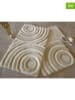 Colourful Cotton 3er-Set: Badvorleger "Wave" in Creme