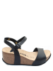 BAYTON Sandały "Mayba" w kolorze czarnym na koturnie