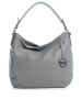 Mia Tomazzi Leren schoudertas grijs - (B)30 x (H)20 x (D)8 cm