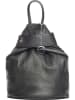 Mia Tomazzi Leren rugzak "Sirietto" zwart - (B)28 x (H)35 x (D)13 cm
