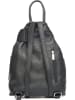 Mia Tomazzi Leren rugzak "Sirietto" zwart - (B)28 x (H)35 x (D)13 cm