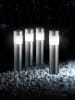Globo lighting 4-delige set: led-solartuinsteker zilverkleurig - (H)38 cm