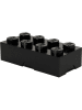 LEGO Lunchbox "Classic Brick 8" in Schwarz - (B)20 x (H)7,3 x (T)10 cm