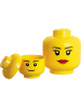 LEGO Opbergbox "Girl" geel - (H)27,1 x Ø 24 cm