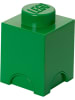 LEGO Pojemnik "Brick 1" w kolorze zielonym - 12,5 x 18 x 12,5 cm
