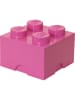LEGO Pojemnik "Brick 4" w kolorze różowym - 25 x 18 x 25 cm