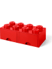 LEGO Schubladenbox "Brick 8" in Rot - (B)50 x (H)18 x (T)25 cm