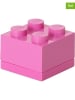 LEGO Pojemniki (3 szt.) "Mini 4" w kolorze różowym - 4,6 x 4,3 x 4,6 cm