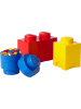 LEGO 3-delige set: opbergboxen "Brick" meerkleurig