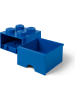 LEGO Pojemnik "Brick 4" w kolorze granatowym z szufladą - 25 x 18 x 25 cm