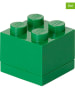 LEGO 3-delige set: opbergboxen "Mini 4" groen - (B)4,6 x (H)4,3 x (D)4,6 cm