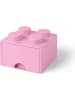 LEGO Pojemnik "Brick 4" w kolorze jasnofioletowym z szufladami  - 25 x 18 x 25 cm