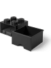 LEGO Ladebox "Brick 4" zwart - (B)25 x (H)18 x (D)25 cm