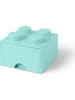 LEGO Pojemnik "Brick 4" w kolorze błękitnym z szufladami - 25 x 18 x 25 cm