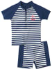 Playshoes 2-delige zwemoutfit wit/donkerblauw