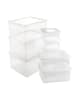 keeeper 8er-Set: Kleiderboxen "Bea" in Transparent 