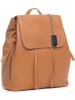Anna Morellini Leder-Rucksack "Claire" in Hellbraun - (B)29 x (H)32 x (T)12 cm