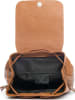 Anna Morellini Leder-Rucksack "Claire" in Hellbraun - (B)29 x (H)32 x (T)12 cm
