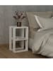 Evila Nachttisch "Lonie" in Weiß - (B)30 x (H)55 x (T)30 cm