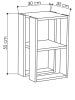 Evila Nachttisch "Lonie" in Weiß - (B)30 x (H)55 x (T)30 cm
