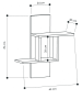 Scandinavia Concept Wandplank "Mill" antraciet - (B)64 x (H)70 x (D)20 cm