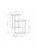 HanahHome Wandregal "Paranoid" in Anthrazit/ Eiche - (B)64 x (H)85 x (T)22 cm
