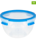 Emsa 2er-Set: Lunchboxen "Clip & Close" in Blau - 1,1 l