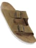 Sunbay Leder-Pantoletten in Beige