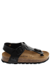 Sunbay Teenslippers "Hibiscus" zwart