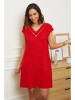 Le Monde du Lin Leinen-Kleid in Rot