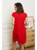 Le Monde du Lin Leinen-Kleid in Rot