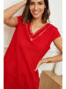 Le Monde du Lin Leinen-Kleid in Rot