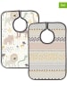 The Wild Hug 2-delige set: slabbetjes beige/meerkleurig - (L)37 x (B)24 cm