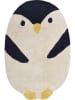 The Wild Hug Katoenen tapijt "Penguin" crème/grijs - (L)120 x (B)80 cm