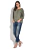 Le Jardin du Lin Leinen-Bluse in Khaki