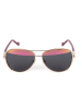 Liu Jo Damskie okulary przeciwsłonecze w kolorze złoto-bordowym