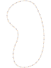 Mitzuko Parelketting wit/paars/abrikooskleurig - (L)80 cm