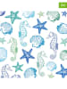 ppd 2er-Set: Servietten "Aquarell Seaside - large" in Blau/ Grün - 2x 20 Stück