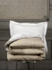 De Witte Lietaer Perkal beddengoedset "Bumblebee" wit/taupe